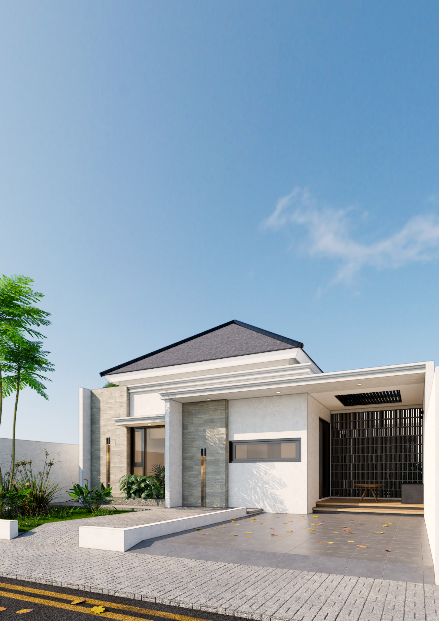 DESAIN RUMAH MODERN TROPICAL HOUSE
